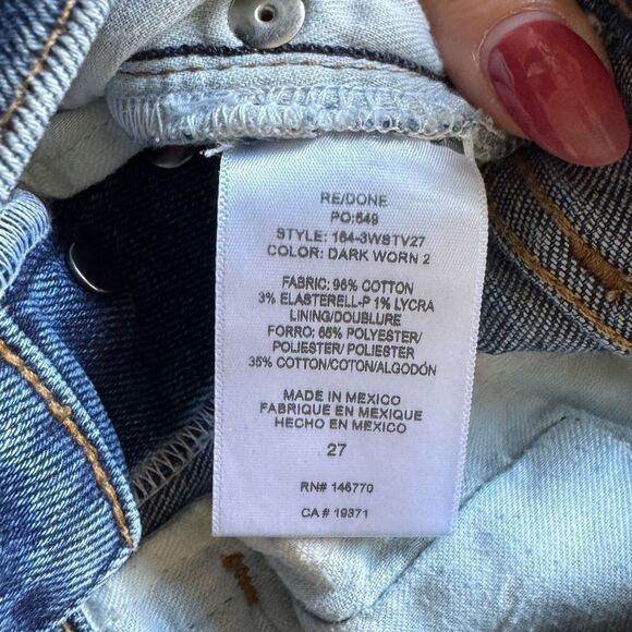 Re/Done Levi’s Straight Jeans Size 27 - Picture 9 of 9